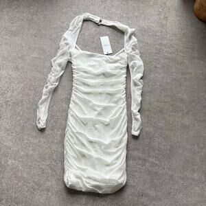 NWT Club L London White Mesh Bodycon Dress